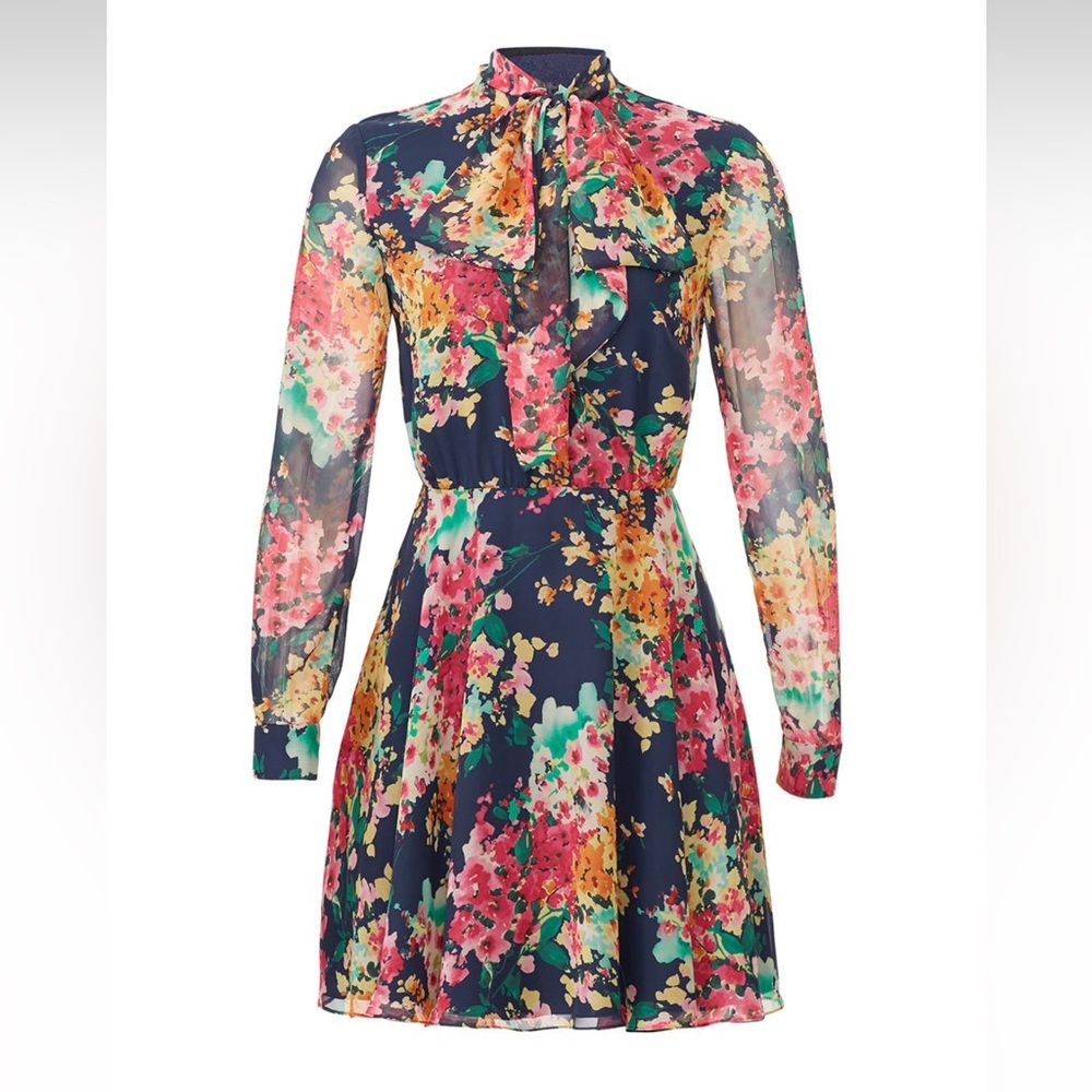 Jay Godfrey Navy Floral Jill Dress
